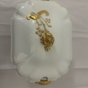 Haviland White and Gold Limoges Dish